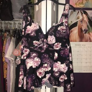 Torrid floral bathing suit top
